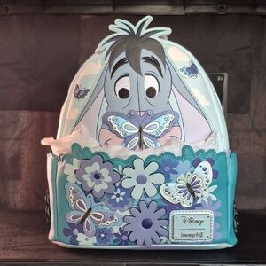 Disney Eeyore Kids Backpack - Blue and Purple Floral